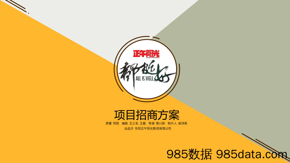 【最新招商】2019正午阳光《都挺好》项目招商方案插图