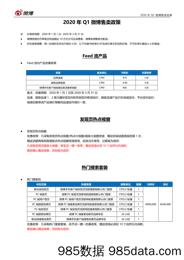 2020年Q1微博售卖政策v1.0