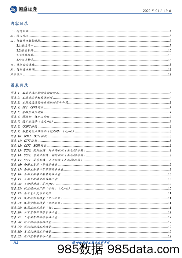 交通运输行业：京沪高铁上市提振铁路板块，顺丰件量增速创新高-20200119-国盛证券插图1