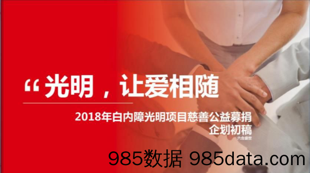 2018白内障光明项目慈善公益募捐策划案