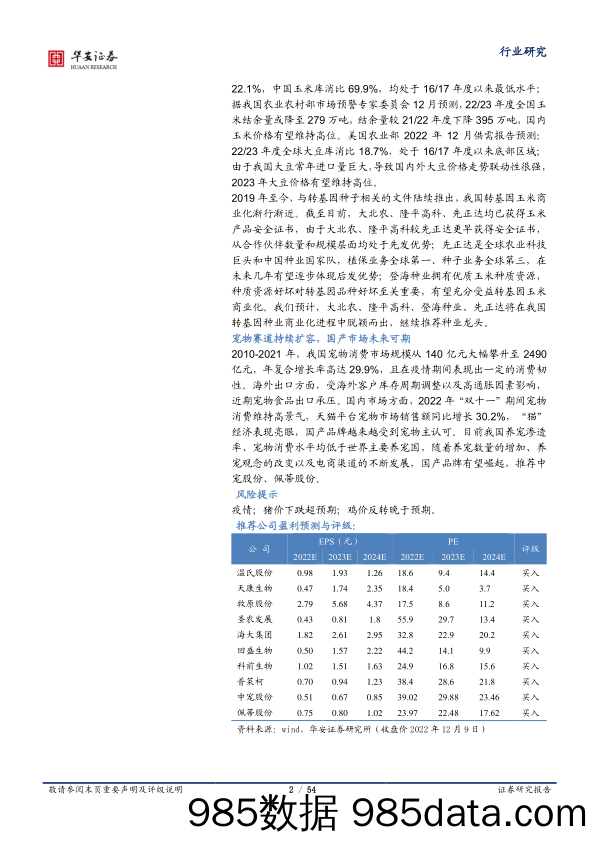 农林牧渔行业深度报告：生猪养殖股配置正当时，多个细分板块景气回升-20221212-华安证券插图1