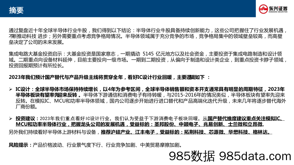 半导体行业专题：长坡厚雪，国产替代成主旋律-20221209-东兴证券插图1