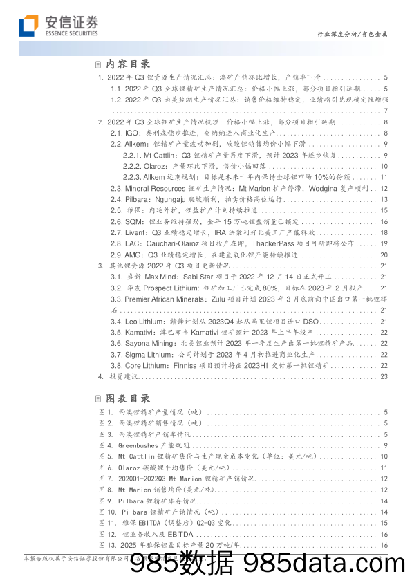 有色金属行业深度分析：资源为王，全球锂矿22年三季报更新-20221222-安信证券插图2