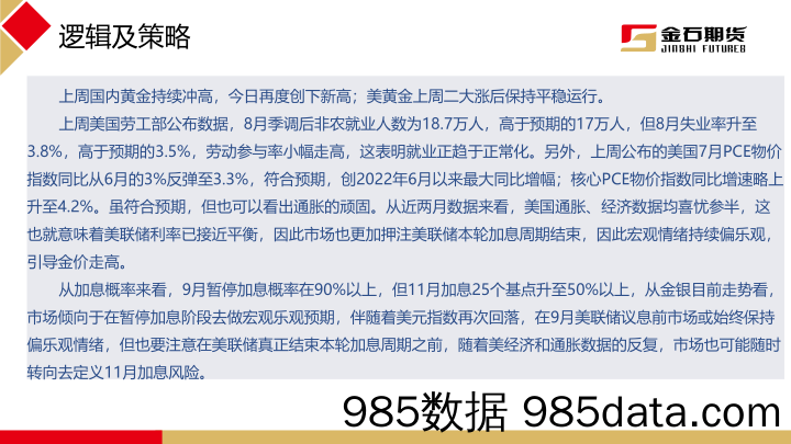 非农就业平稳运行，劳动力市场持续降温-20230904-金石期货插图2