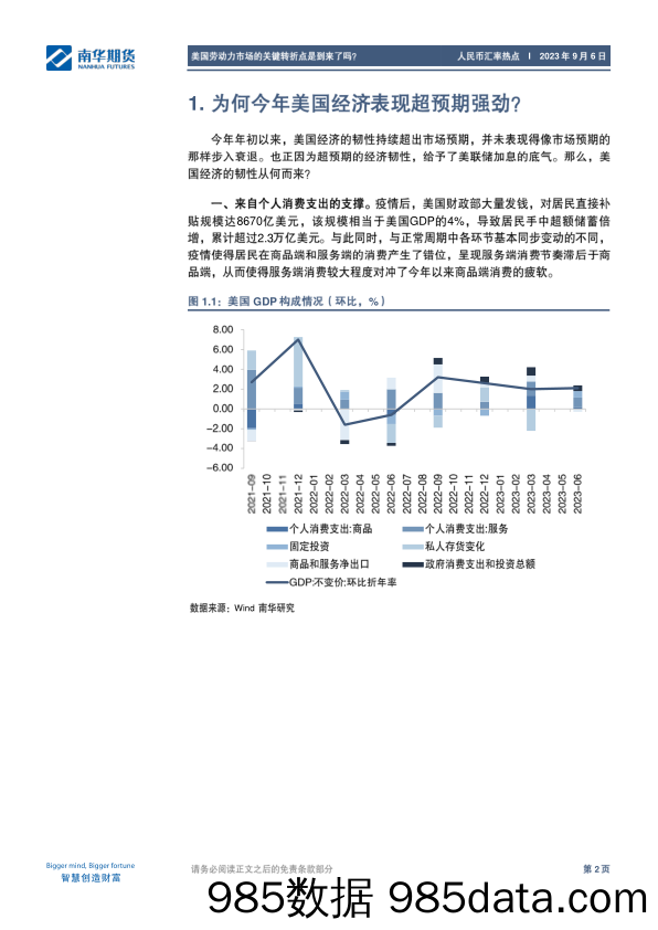 人民币汇率热点：美国劳动力市场的关键转折点是到来了吗？-20230906-南华期货插图2