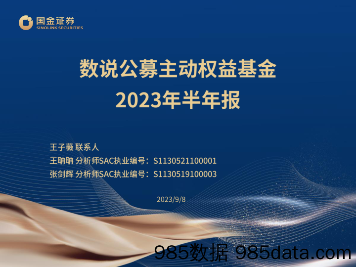 数说公募主动权益基金2023年半年报-20230908-国金证券