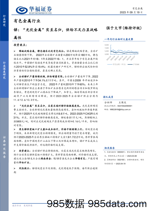 有色金属行业深度研究：锑，“光伏金属”实至名归，供给不足凸显战略属性-20230919-华福证券