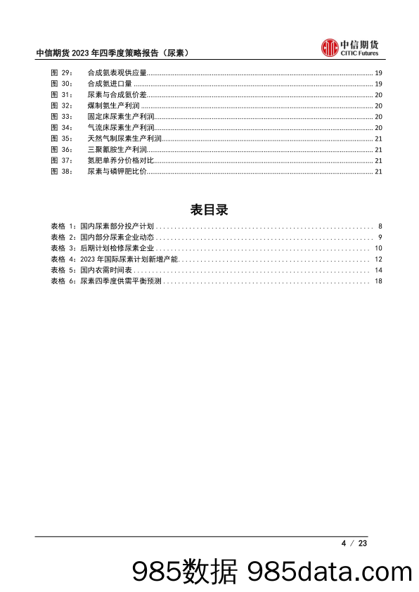 2023年四季度策略报告（尿素）：供需逐步宽松，关注成本及淡储需求支撑-20230922-中信期货插图3