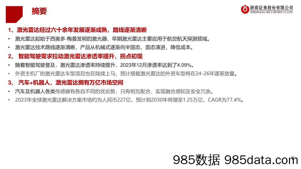 激光雷达产业梳理：再看汽车智能驾驶之眼-浙商证券-2024.3.4插图1