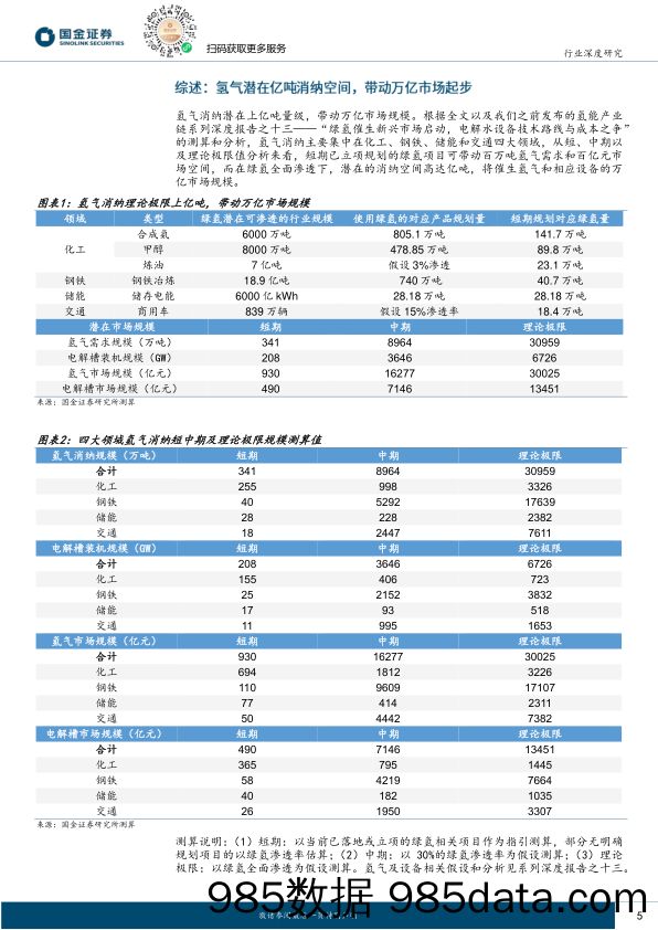 氢能&燃料电池行业产业链系列报告之十六：潜在亿吨放量空间，绿氢消纳及驱动力探讨-20231018-国金证券插图4