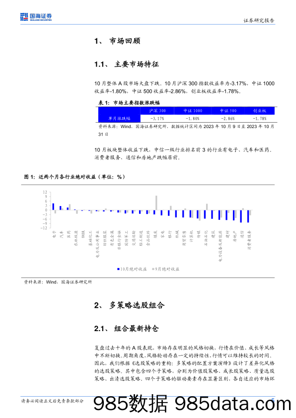 策略化选股跟踪月报：价值股组合10月超额持续，多策略模型建议继续多配价值选股策略-20231105-国海证券插图4