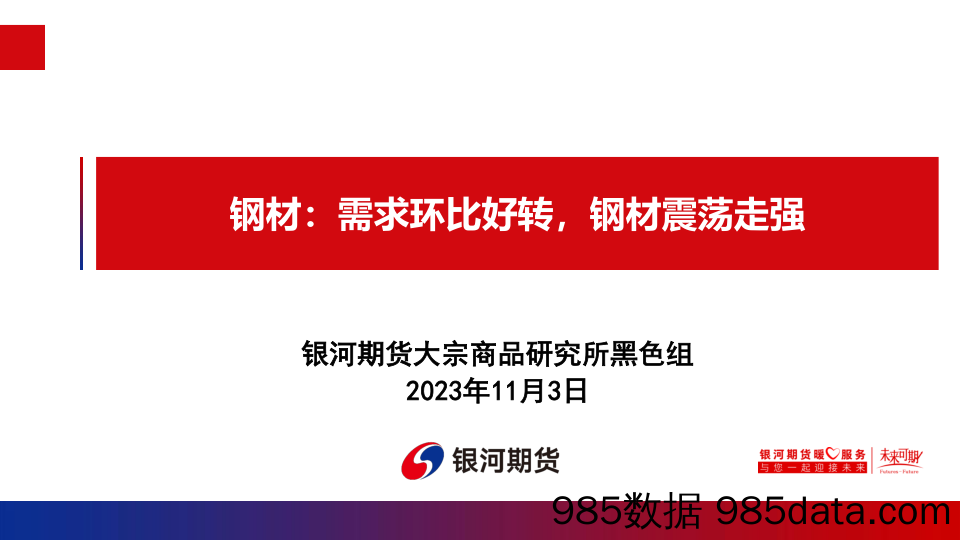 钢材：需求环比好转，钢材震荡走强-20231103-银河期货