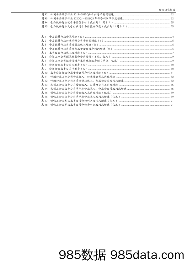 食品饮料行业2023年三季报业绩综述：白酒持续分化，大众品趋于改善-20231107-万和证券插图2