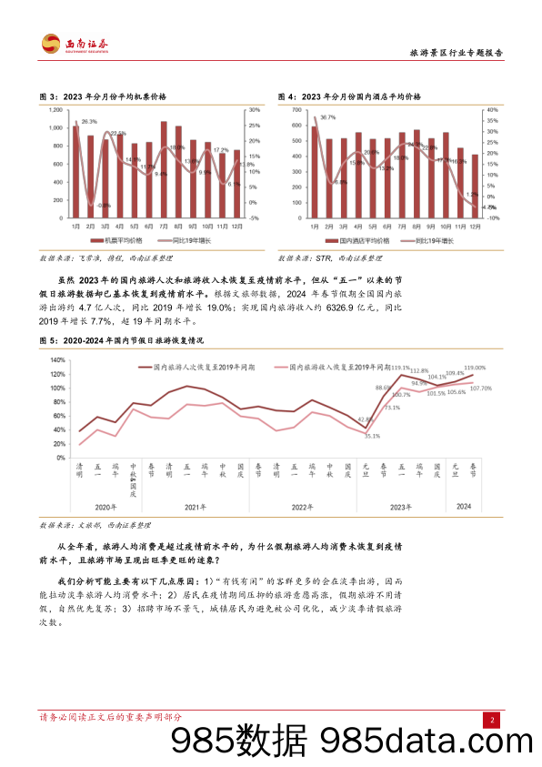 旅游景区行业专题报告：一文讲清楚国内旅游市场复苏的持续性-240305-西南证券插图5