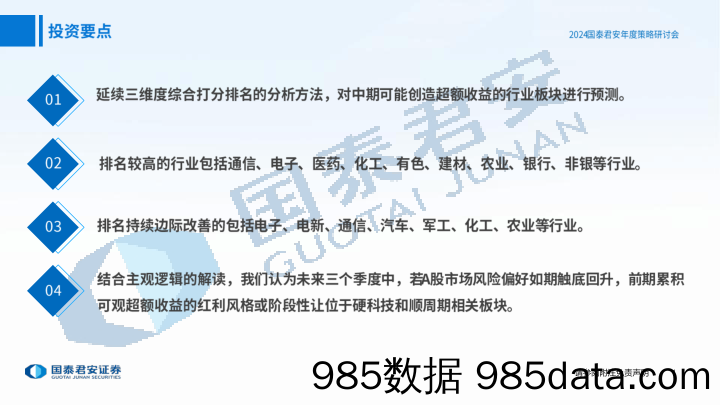 主动配置：2024年行业轮动展望，寻觅时代的新红利-20231115-国泰君安插图1