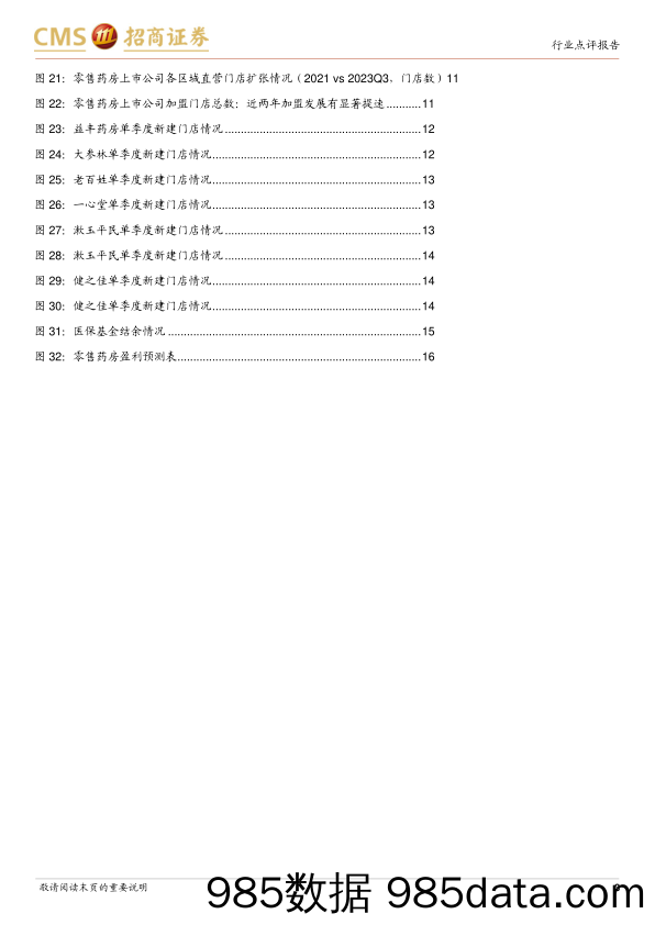 零售药房行业2023三季报深度回顾：Q3利空落地，有望边际向好-20231108-招商证券插图2