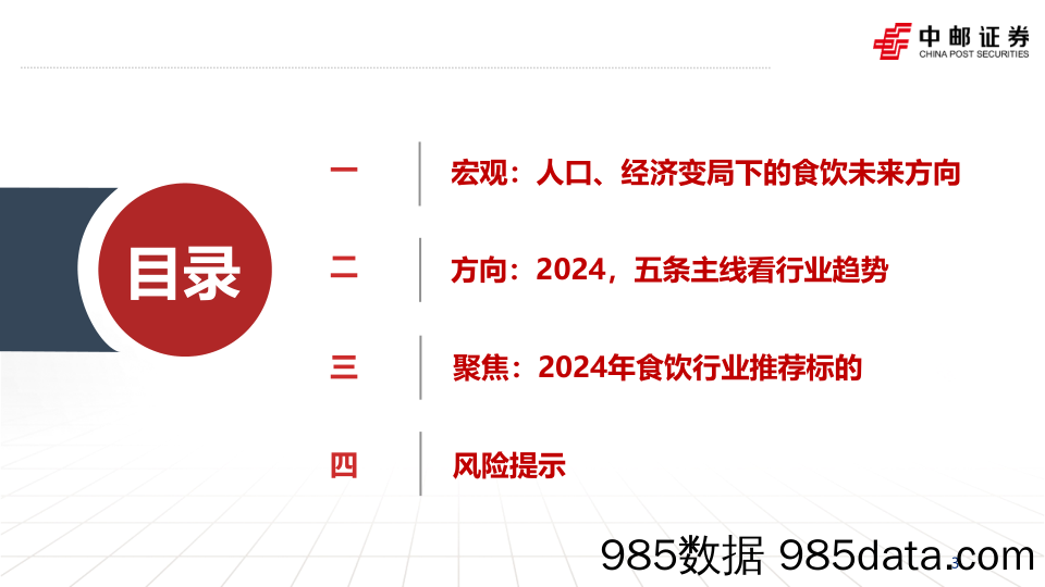 食品饮料行业2024年度策略：风雨临溪舟自渡，关注需求侧变化下的行业新趋势-240313-中邮证券插图2