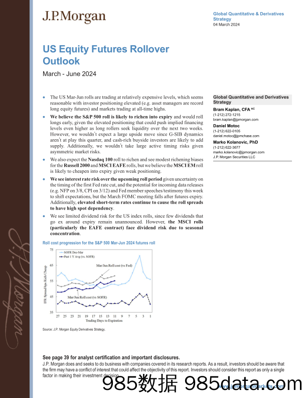 JPMorgan-US Equity Futures Rollover Outlook March - June 2024-106842974