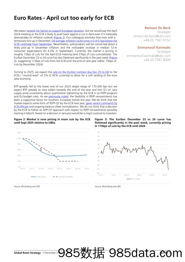 UBS Fixed Income-Global Rates Strategy _Trades We Like – Sliding down the las…-105234863插图3