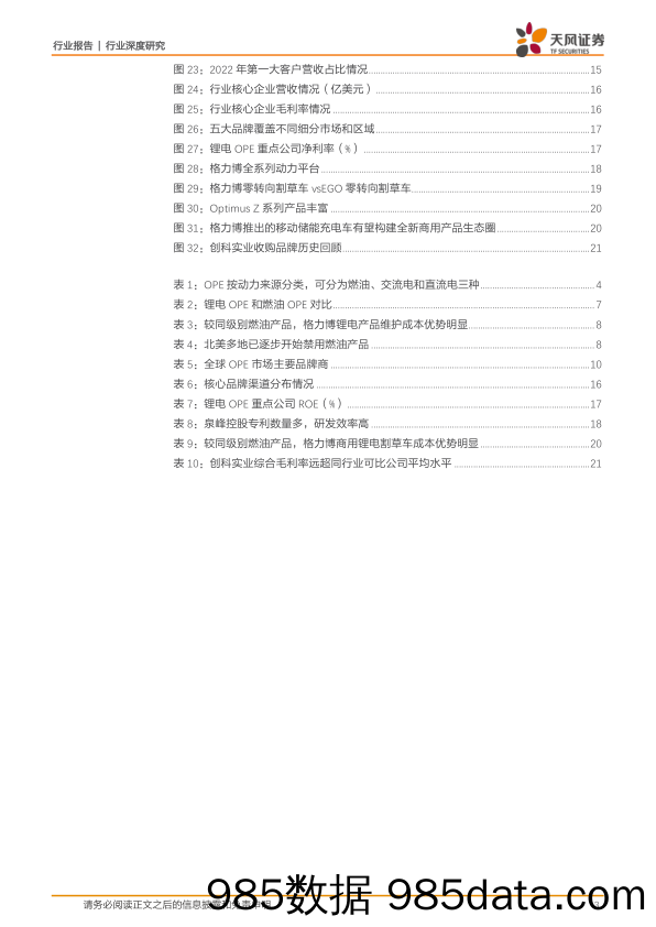 OPE行业深度报告：锂电化浪潮来临，国内厂商迎发展机遇-20231220-天风证券插图2