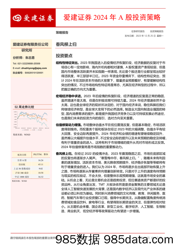 2024年A股投资策略：春风柳上归-20231225-爱建证券