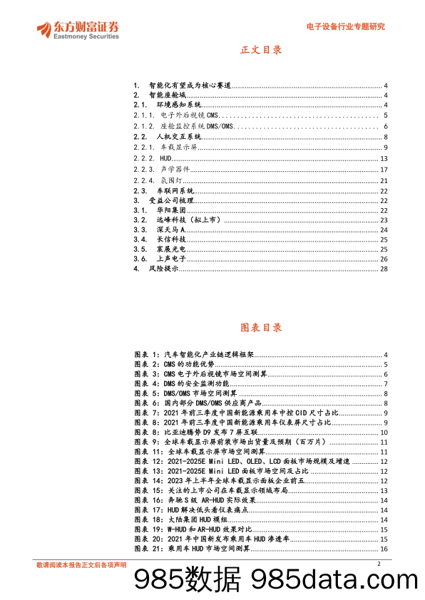 汽车电子系列报告之四：智能座舱域环境感知和人机交互系统-20231227-东方财富证券插图1