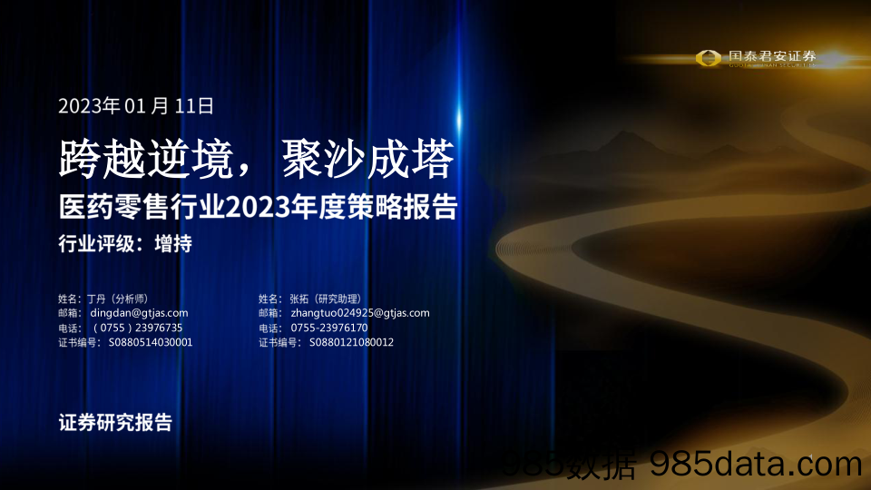 医药零售行业2023年度策略报告：跨越逆境，聚沙成塔-20230111-国泰君安