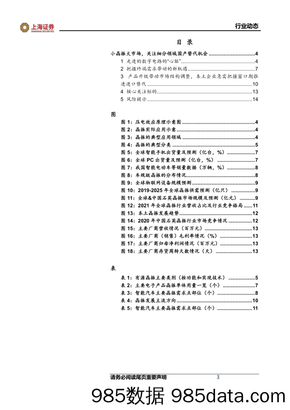 电子行业动态：小晶振大市场，关注细分领域国产替代机会-240315-上海证券插图1