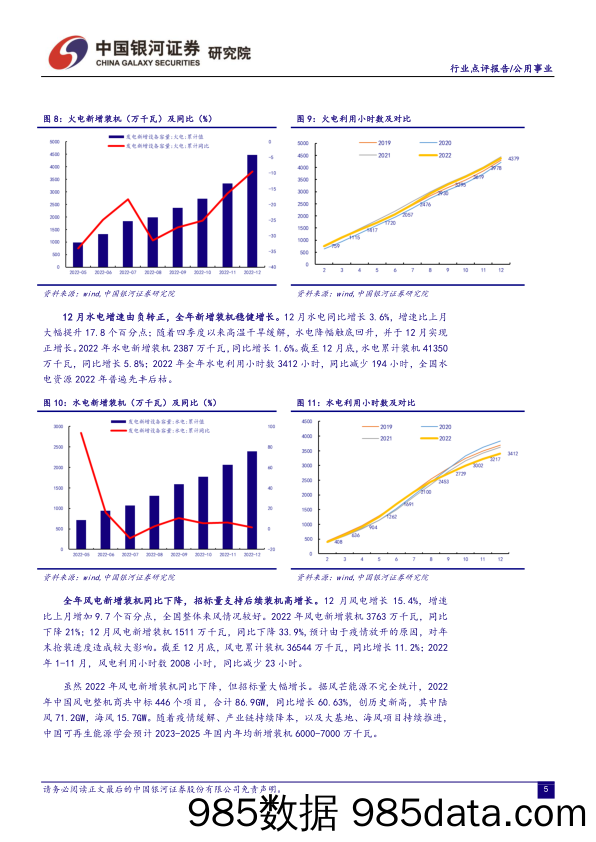 公用事业企业业绩分化明显，火电及新能源板块表现突出-20230202-中国银河证券插图4