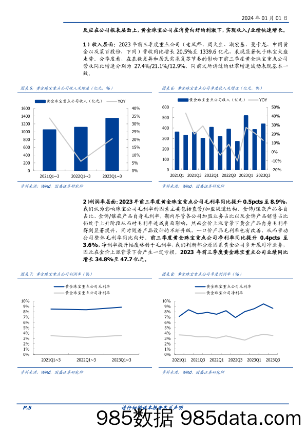 2024年饰品年度策略：2023年珠宝销售亮眼，长期聚焦龙头市占率提升-20240101-国盛证券插图4