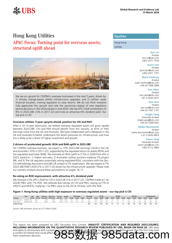 UBS Equities-APAC Focus Hong Kong Utilities _Turning point for overseas ...-107014489