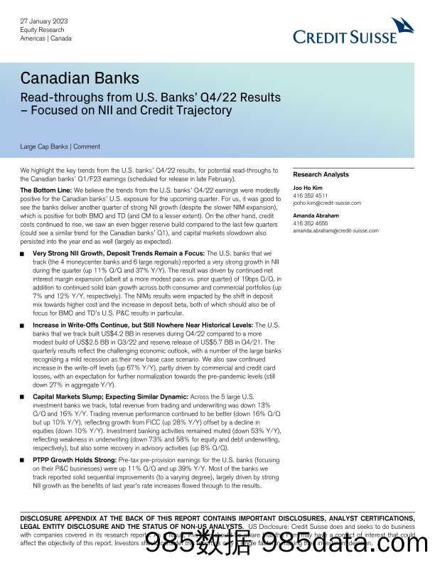 Canadian Banks