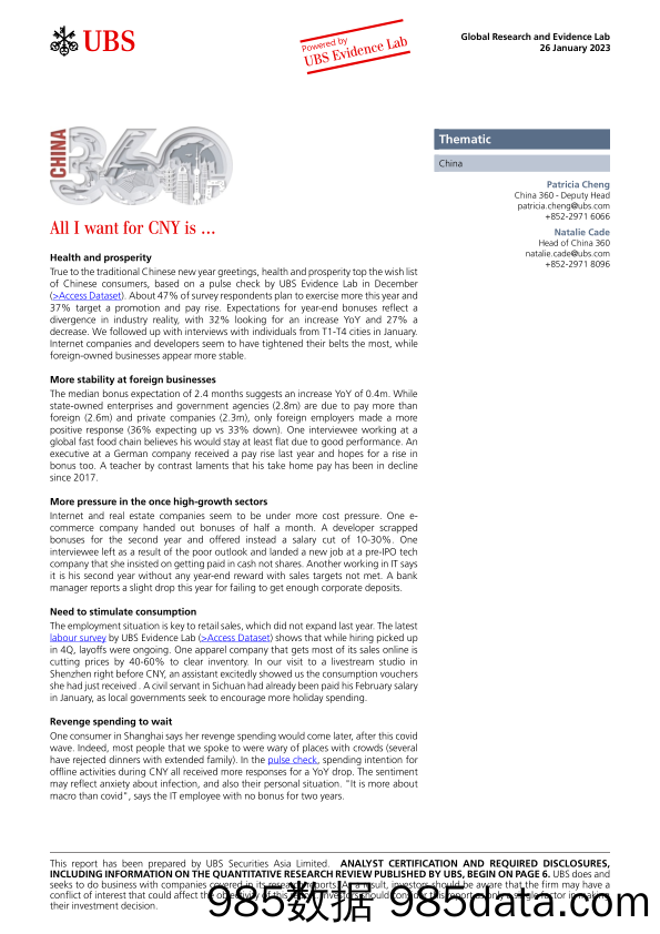 UBS Equities-China 360 _All I want for CNY is …_ Cheng-