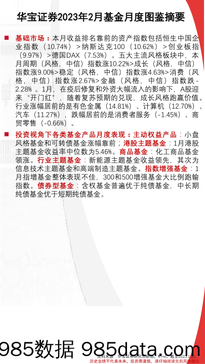 FOF视角：基金月度投资图鉴2023年2月期，权益型基金普涨，小盘及成长风格基金表现亮眼-20230206-华宝证券插图1