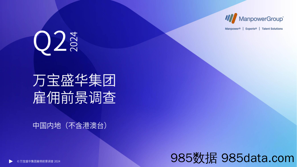 万宝盛华集团雇佣前景调查报告2024Q2中国内地（不含港澳台）-万宝盛华-2024