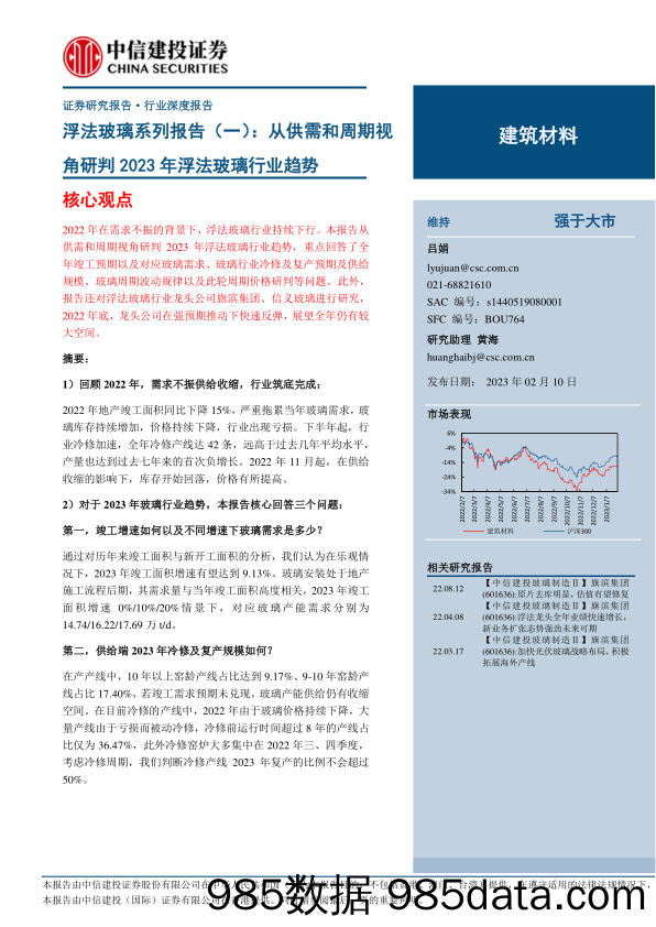 建筑材料行业浮法玻璃系列报告（一）：从供需和周期视角研判2023年浮法玻璃行业趋势-20230210-中信建投插图