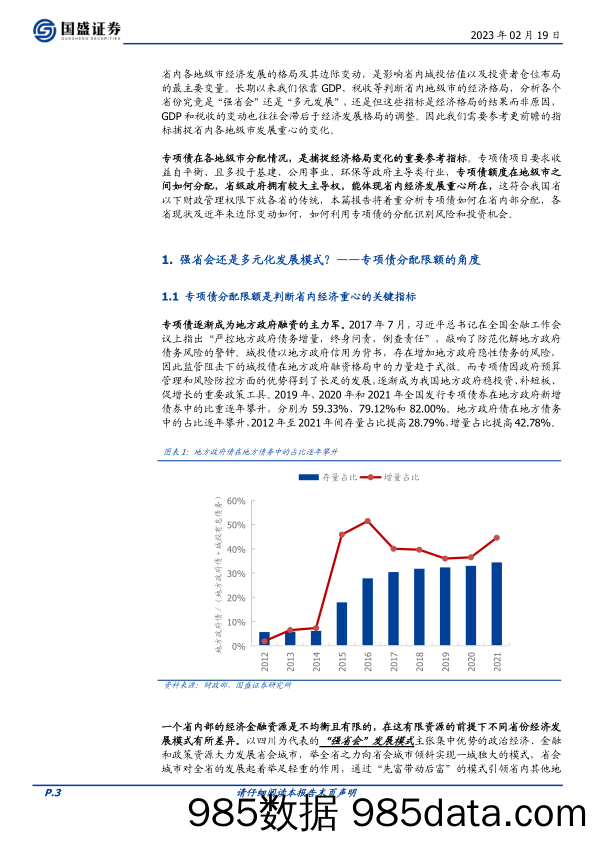 固定收益专题：从专项债分配看省会首位度-20230219-国盛证券插图2