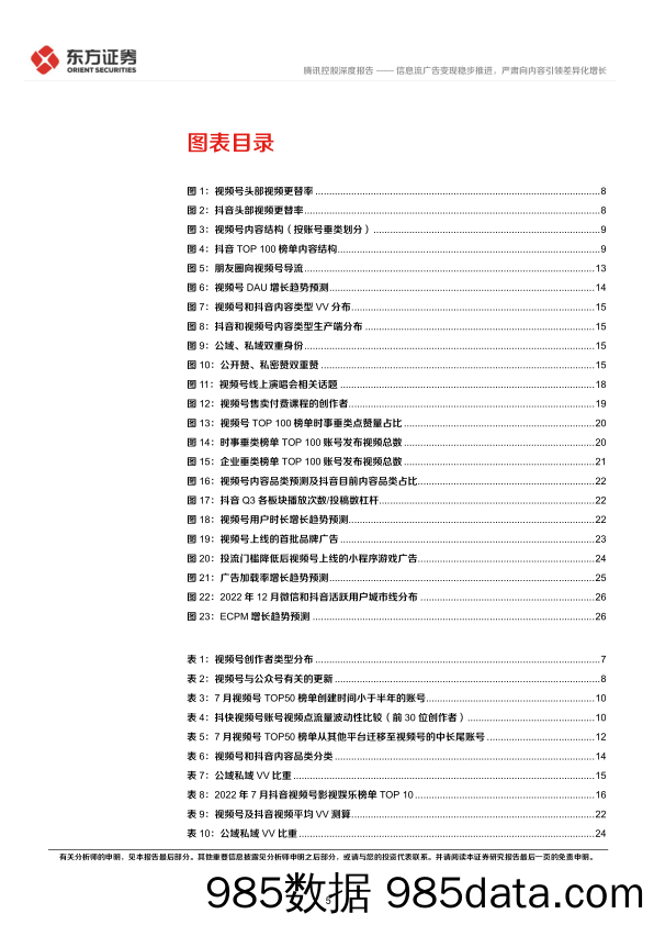 腾讯视频号深度报告：信息流广告变现稳步推进，严肃向内容引领差异化增长-20230221-东方证券插图4