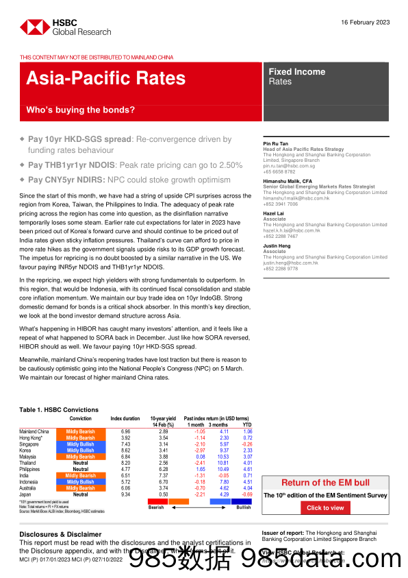 HSBC-Asia-Pacific Rates-Who’s buying the bonds