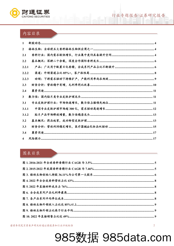 【美妆护肤报告】化妆品行业专题报告：消费新公司周度跟踪，敷尔佳创业板IPO获批，格林生物递交招股书-20230613-财通证券插图1