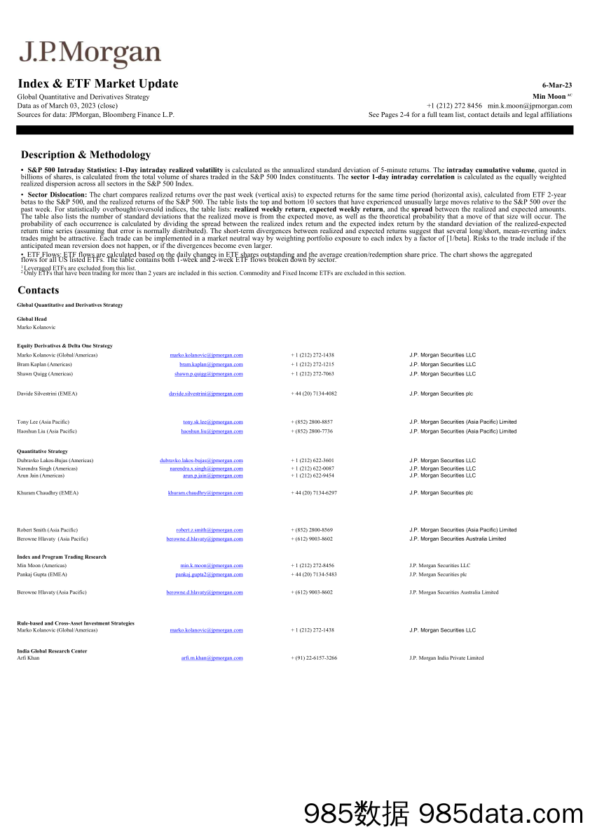 JPMorgan-Index  ETF Market Update  06 March, 2023-插图1