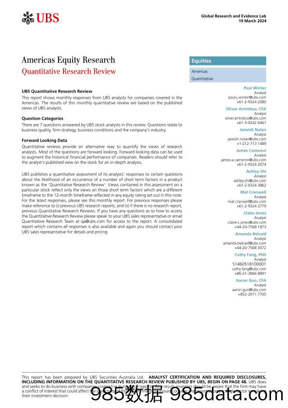 UBS Equities-Americas Equity Research _Quantitative Research Review_ Wint...-107111164